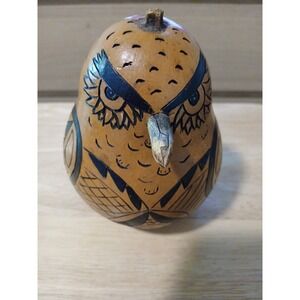 Handpainted  4th Of July Gourd Bald Eagle Standing Bird Patriotic 6" Tall